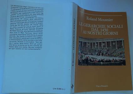 Le gerarchie sociali dal 1450 ai nostri giorni - Roland Mousnier - copertina