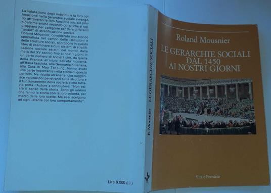 Le gerarchie sociali dal 1450 ai nostri giorni - Roland Mousnier - copertina