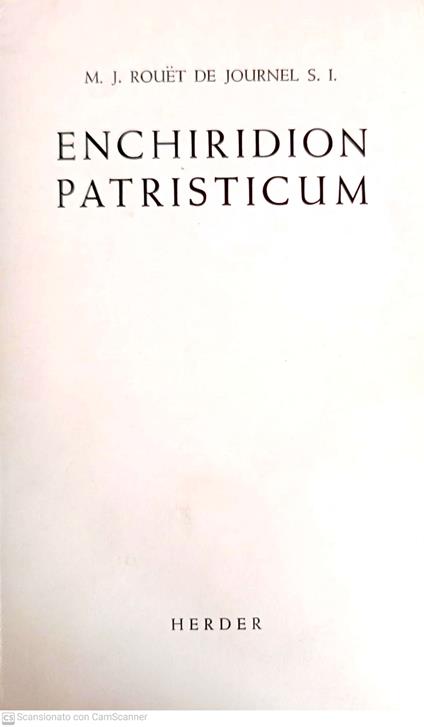 Enchiridion patristicum - copertina