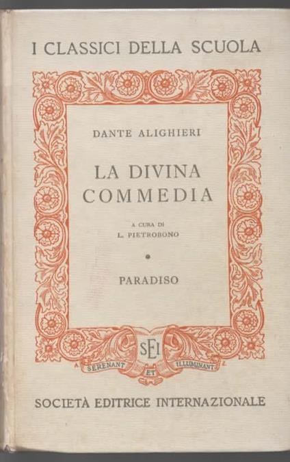 la divina commedia - Dante Alighieri - copertina