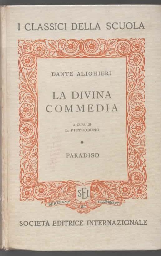 la divina commedia - Dante Alighieri - copertina