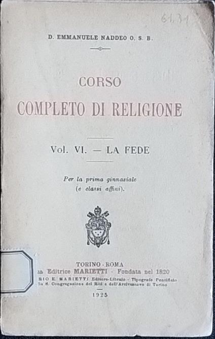 Corso completo di religione - copertina