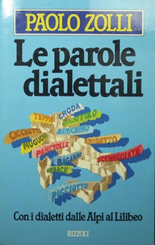 Le parole dialettali - Paolo Zolli - copertina