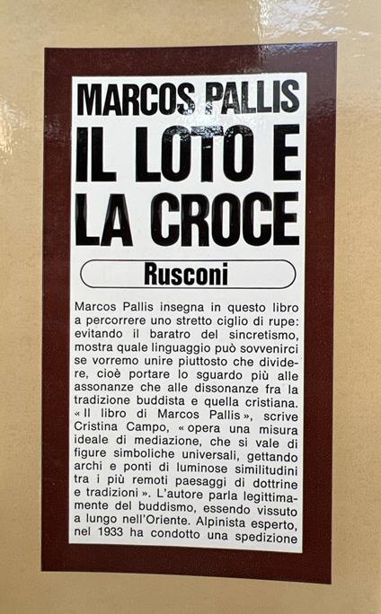 Il loto e la croce - Marcos Pallis - copertina