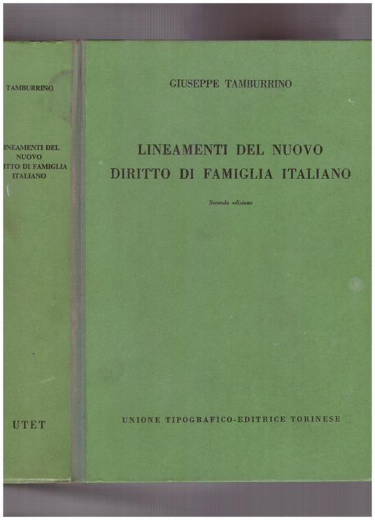 Lineamenti del nuovo diritto di famiglia italiano - Giuseppe Tamburrino - copertina