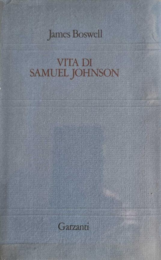Vita di Samuel Johnson - James Boswell - copertina
