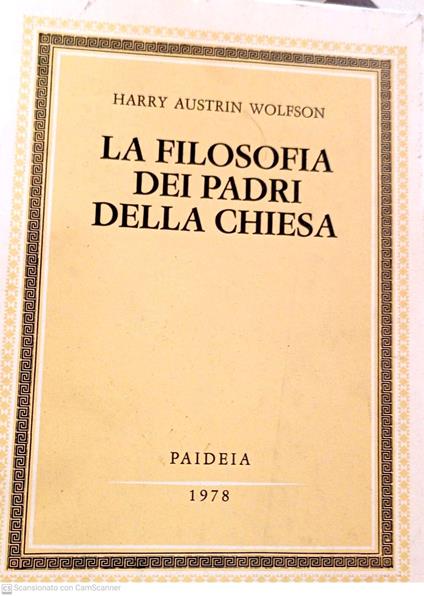 La filosofia dei padri della chiesa - copertina