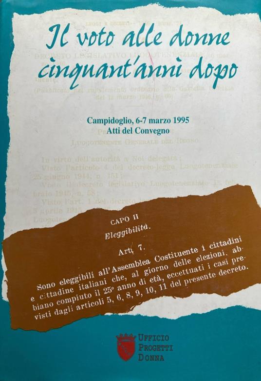 Il voto alle donne cinquant'anni dopo - copertina