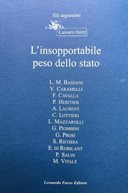 L' insopportabile peso dello stato - copertina