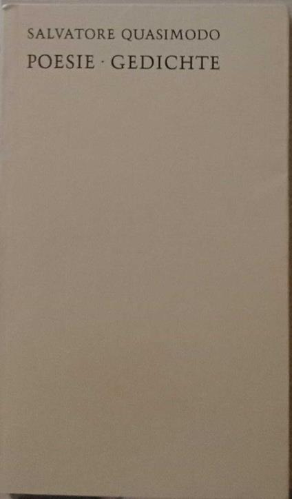 Poesie - Gedichte - Salvatore Quasimodo - copertina