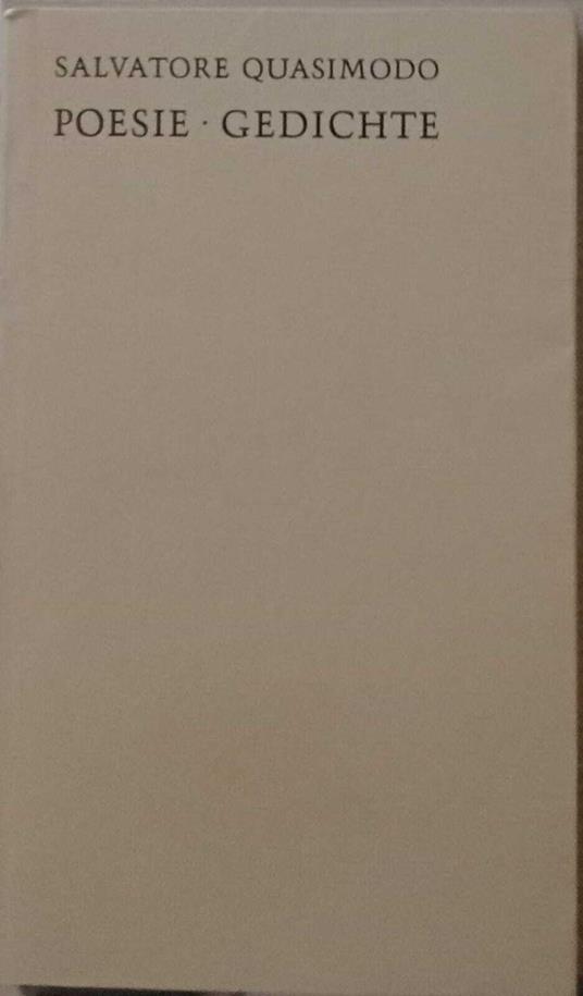 Poesie - Gedichte - Salvatore Quasimodo - copertina