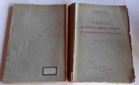 Corso di scienza delle finanze e diritto finanziario - copertina