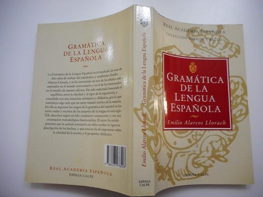 Gramatica de la lengua espanola - Emilio Alarcos Llorach - copertina