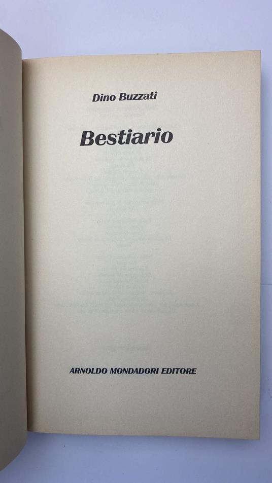 Bestiario - Dino Buzzati - copertina