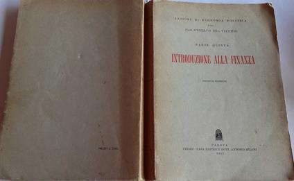 Introduzione alla finanza - Gustavo Del Vecchio - copertina