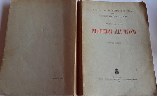 Introduzione alla finanza - Gustavo Del Vecchio - copertina