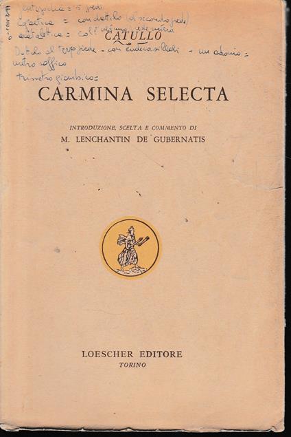 Carmina selecta - copertina