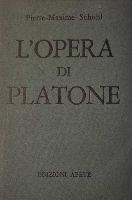 L' opera di Platone - copertina
