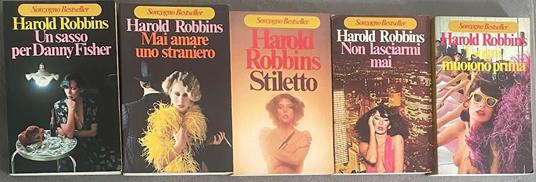 Lotto 5 libri della Collana "Sonzogno Bestseller". Vedi descrizione - Harold Robbins - copertina