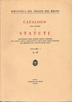 Catalogo della raccolta di Statuti