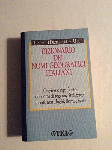 Dizionario dei nomi geografici italiani - copertina