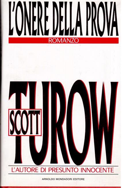 L' onere della prova - Scott Turow - copertina