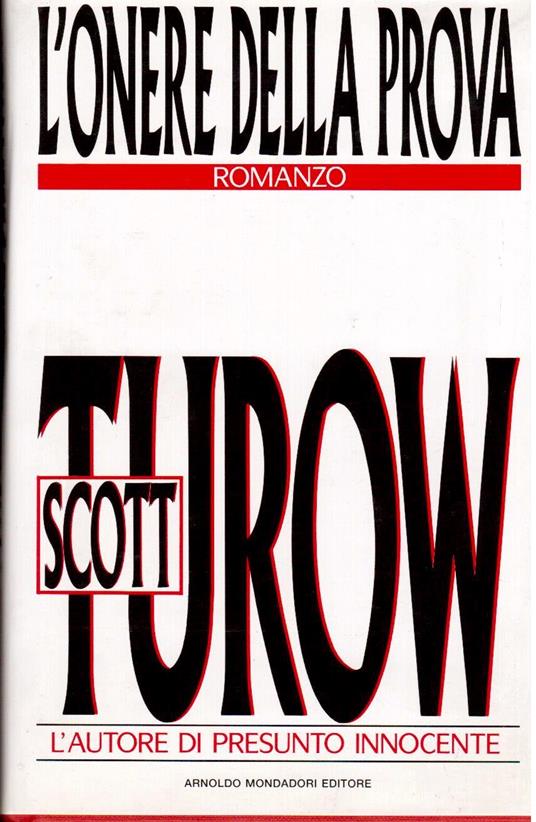 L' onere della prova - Scott Turow - copertina