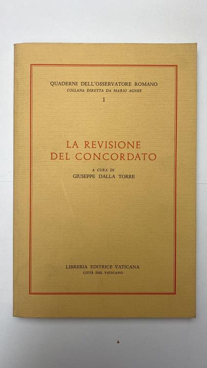 La revisione del concordato - Giuseppe Della Torre - copertina
