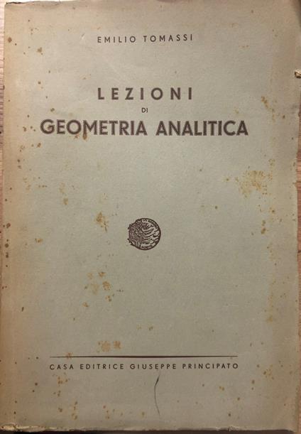 Lezioni di geometria analitica - copertina