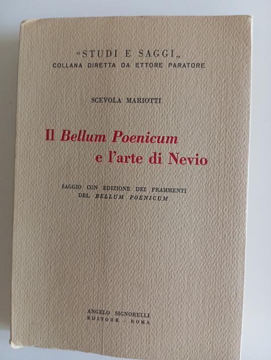 Il Bellum Poenicum e l'arte di Nevio - Scevola Mariotti - copertina