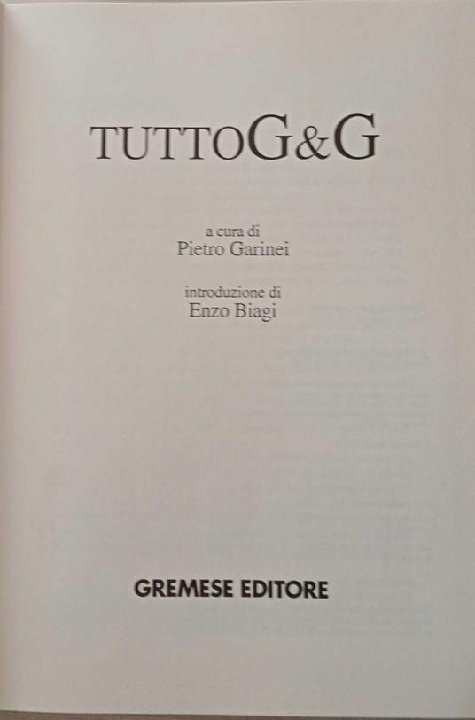 Tutto G&G - copertina