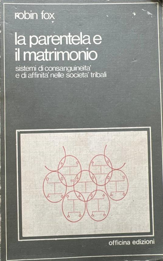 La parentela e il matrimonio. Sistemi di consanguineità e di affinità nelle società tribali - Robin, Fox - copertina
