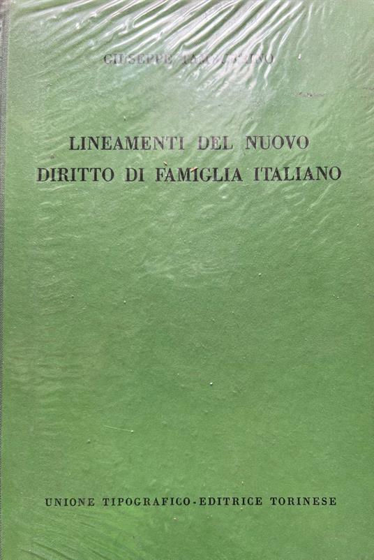 Lineamenti del nuovo diritto di famiglia italiano - Giuseppe Tamburrino - copertina