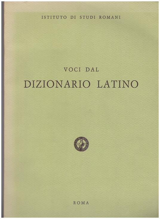 Voci dal Dizionario Latino - copertina
