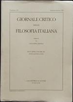 Giornale critico della filosofia italiana