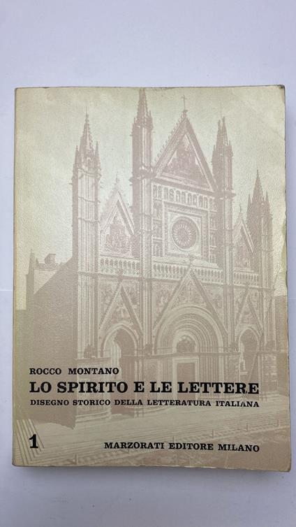 Lo spirito e le lettere. Vol. 1 - Rocco Montano - copertina