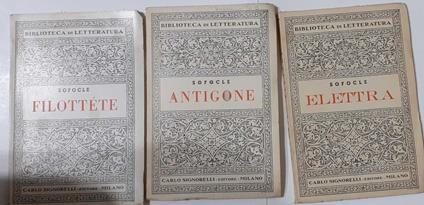 Filottéte-Elettra-Antigone - Sofocle - copertina