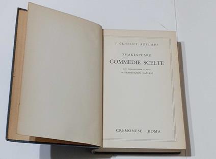 Commedie scelte - William Shakespeare - copertina