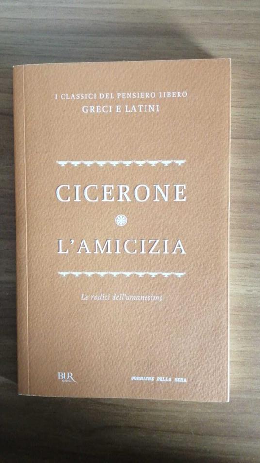 L' amicizia - M. Tullio Cicerone - copertina