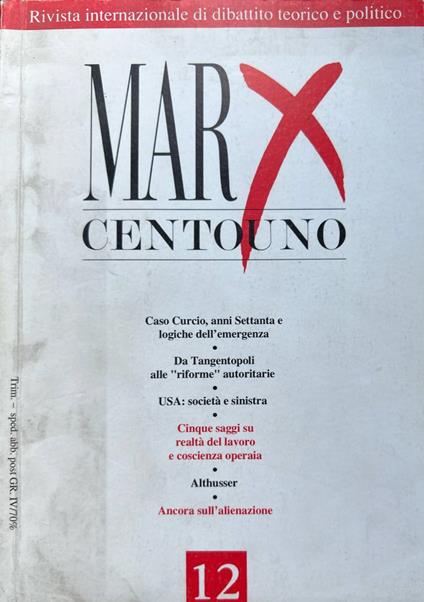Marx Centouno 12 - copertina