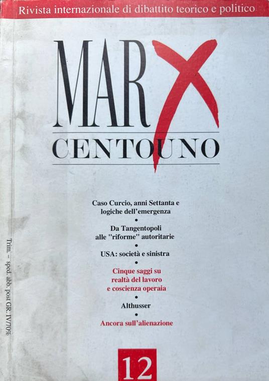 Marx Centouno 12 - copertina
