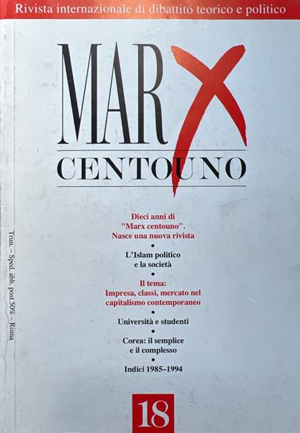 Marx Centouno 18 - copertina