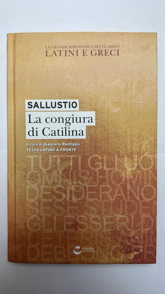 La congiura di Catalina - C. Crispo Sallustio - copertina