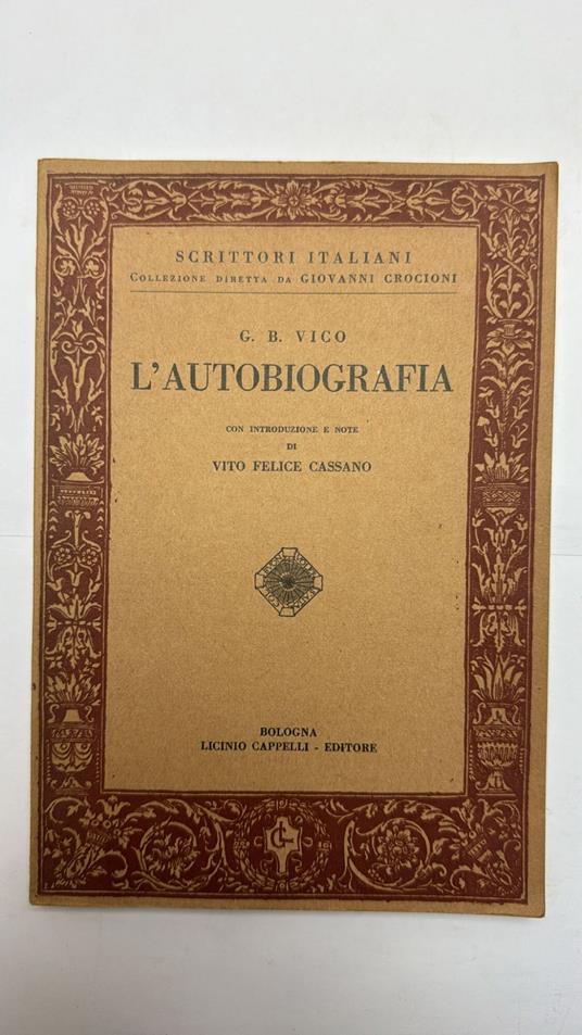 L' autobiografia - copertina