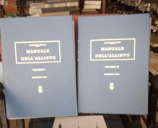 Manuale dell'allievo, due volumi - copertina
