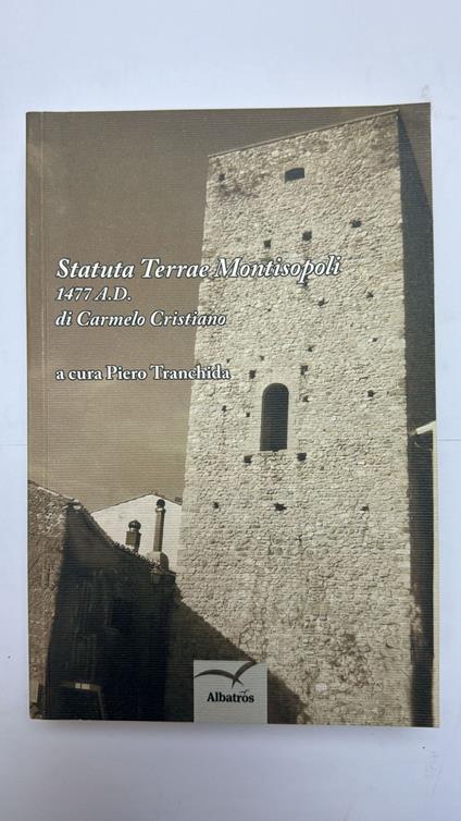 Statuta Terrae Montisopoli - copertina