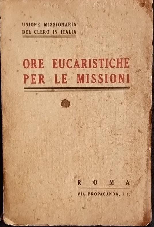 Ore eucaristiche per le missioni - copertina