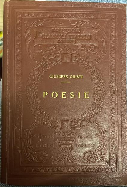 Poesie - Giuseppe Giusti - copertina