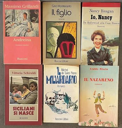 Lotto di 6 libri di narrativa dell'editore Rusconi. Vedi descrizione - copertina