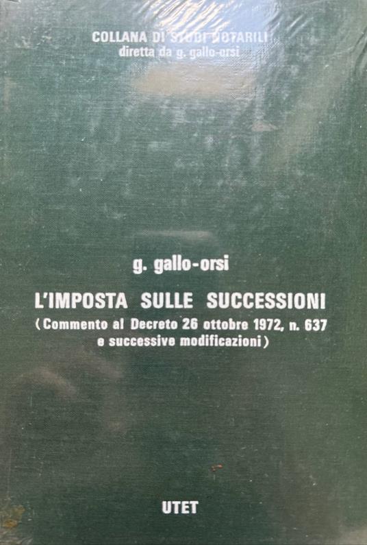 L' imposta sulle successioni - copertina